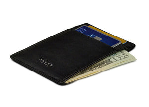 DAVEK SLIM WALLET with mini pen - BLACK