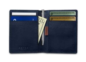 DAVEK SLIM FOLD with mini pen & pull tab - NAVY