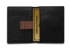 DAVEK SLIM FOLD with mini pen & pull tab - BLACK